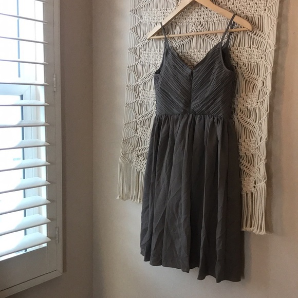 Banana Republic sz 0P spaghetti strap dress in a dark army green color - Picture 5 of 7